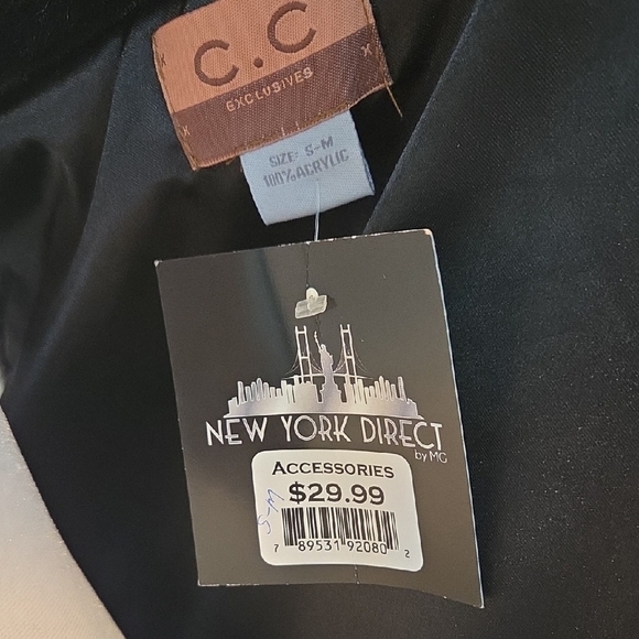 NWT C. C Faux Mink Fur Sleeveless Fully Lined Vest in Black Womens Size S-M - Picture 4 of 11